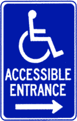 12 x18  Handicap - Entrance Arrow Pointing Right G-65R - image 1