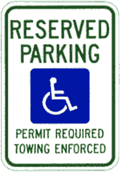 12 x18  Sign - Arkansas / Handicapped Parking AR1218