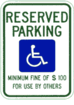 12 x18  Sign - Nevada / Handicapped Parking NV1218