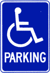 PARKING w/Handicap Access Symbol 12 x18 ly-G-40RA5