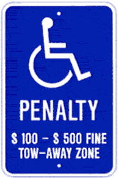 12 x18  Sign - Virginia / Handicapped Parking VA1218
