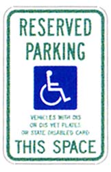 Wisconsin - Handicapped Parking 12 x18  WI1218RA5 - image 1