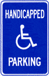 Handicapped Parking w/Access Symbol 12 x18 LY-G-42RA5