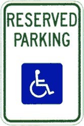 Reserved Parking w/Handicap Access Symbol 12 x18  SD-R7-8NRA5 - image 1