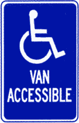 12 x18  Handicap Symbol- Van Accessible SD-G-64 - image 1