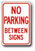 12 X18  No Parking Between Signs R-42