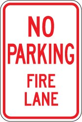 No Parking - Fire Lane 12 x18  LY-R-53RA5