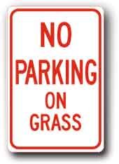 No Parking on Grass R-34