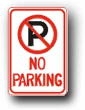 12 x18  No Parking Any Time (with Symbol) R-102