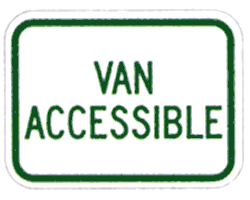 12 x9  North Carolina - Van Accessible (Green) sign G-86RA3 - image 1