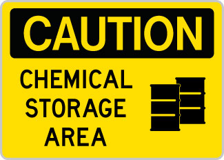 OSHA Safety Sign : Caution - Chemical Storage Area SYM CHEM OSHA-CautionSign-0102 - image 1