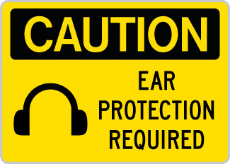 OSHA Safety Sign : Caution Ear Protection Required SYMEARPRO OSHA-CautionSign-0109 - image 1