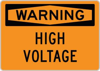 OSHA Safety Sign : Warning - High Voltage OSHA-WarningSign-0114 - image 1