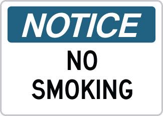 OSHA Safety Sign : Notice - No Smoking OSHA-NoticeSign-0137 - image 1