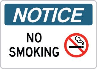 OSHA Safety Sign : Notice - No Smoking SYMNOSMOKING OSHA-NoticeSign-0138 - image 1