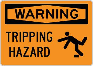 OSHA Safety Sign : Warning - Tripping Hazard SYMTRIP OSHA-WarningSign-0140 - image 1