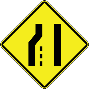 Lane Ends Merge Right Symbol 36 inch x36 inch W4-2LRA27 - image 1