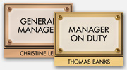 Manager on Duty Signs