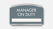 Manager On Duty Signs