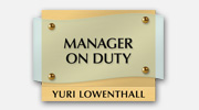 Manager On Duty Signs