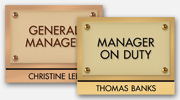 Manager on Duty Signs