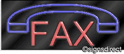 Fax Neon Sign w/ Graphic 10057 - image 1