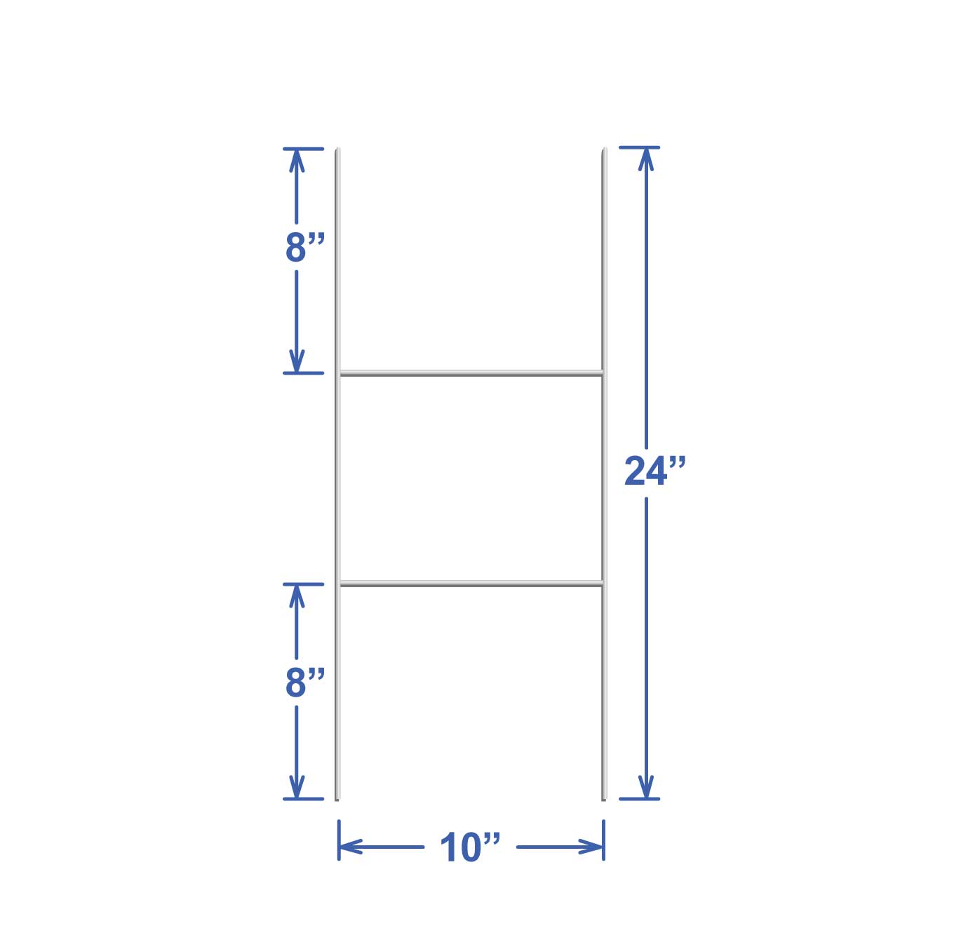 9 Gauge - 50 Pack - 10 x24   Economy Coro H-Frame Step Stakes SD-CORO-1024-50-Pack-Case - image 2