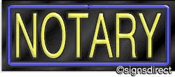 Notary Neon Sign : 96 10096 - image 1