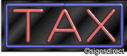 Tax Neon Sign : 473 10473 - image 1