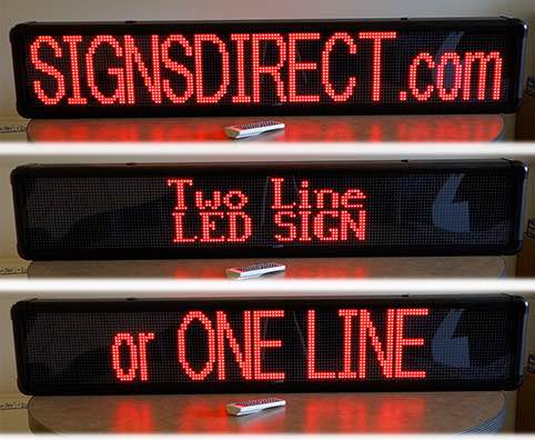 48.5 inch  Ultra-Glow-2 Indoor Brightness Red 2-line LED Sign sd-24x160-IND-RED - image 1