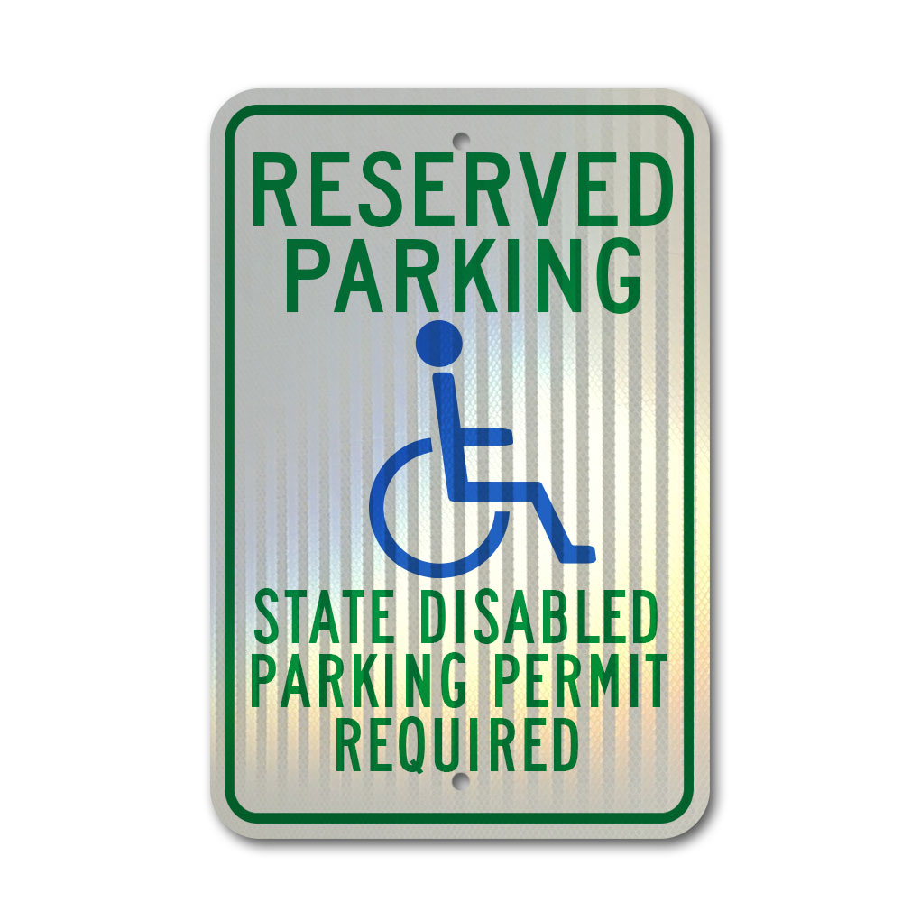 12 inch x18 inch  Washington - Handicapped Parking / .080 inch  thick SD-WA1218RA5 - image 1