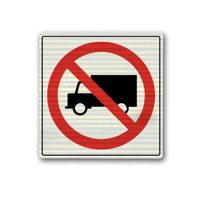 24 inch x24 inch  Sign - No Trucks (with Symbol) - Hi-Intensity R5-25HIA16 - image 1