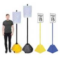 Tilt & Roll Plastic Portable Sign Poles